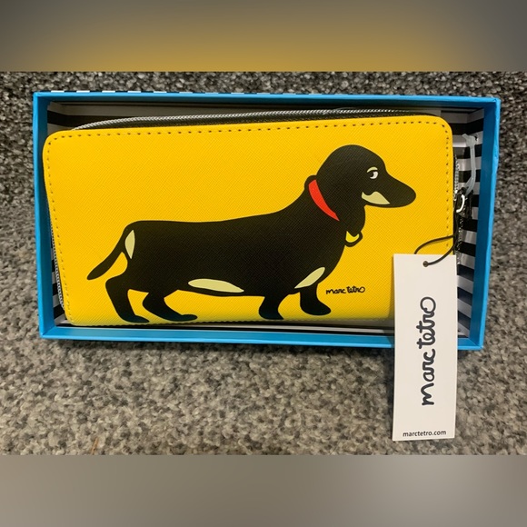 Marc Tetro Handbags - NWT Marc Tetro Dachshund Dog Wallet